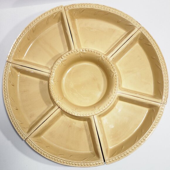 RARE Signature Sorrento Wheat Gold 8 Piece Lazy Susan - Picture 4 of 13